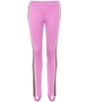 Gucci Striped Cotton-blend Stirrup Trousers In Pink