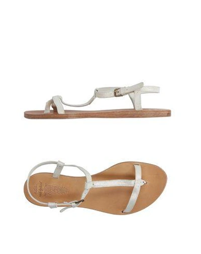 Shop Ndc Toe Strap Sandals In White