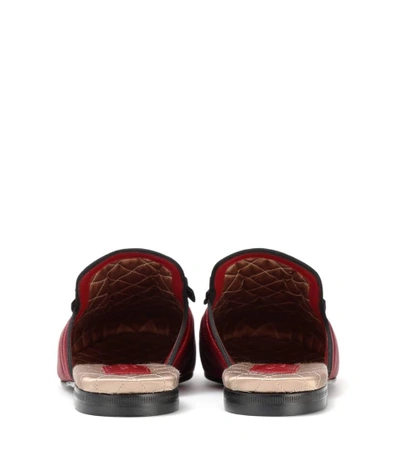 Shop Gucci Princetown Satin Slippers In Red