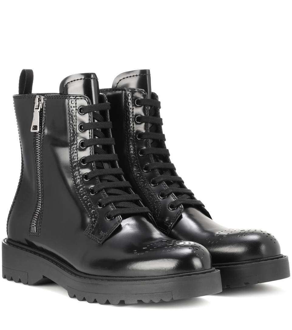 prada lace up ankle boots