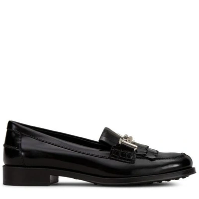 Shop Tod's Loafer In Leather In Black