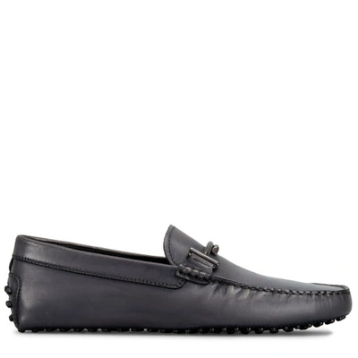 Tod's Gommino Driving Shoes In Leather In Grey