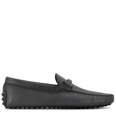 Shop Tod's Gommino Driving Shoes In Leather In Grey