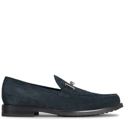 Tod's Loafer In Suede In Blue