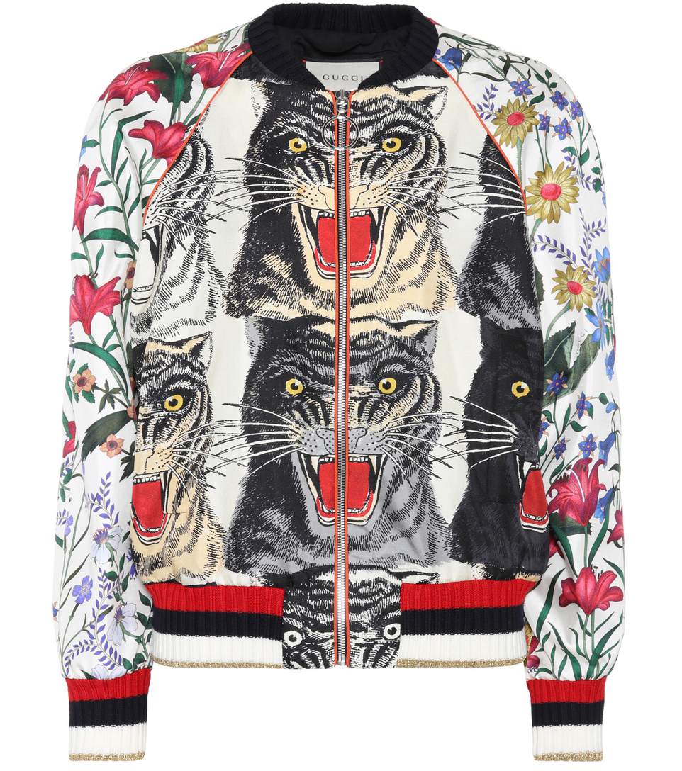 gucci twill bomber jacket