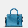 Coach Rogue 25 In Glovetanned Pebble Leather In : Black Copper/azure