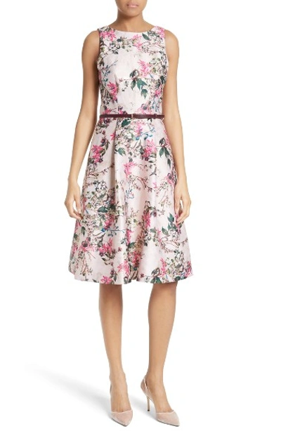 Ted Baker Clarbel Fit & Flare Dress In Mid Pink