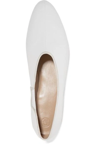 Shop The Row Cara Leather Loafers In White