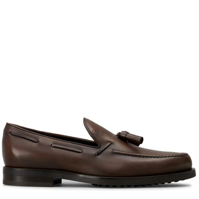 Tod's Moccasin In Leather In Brown