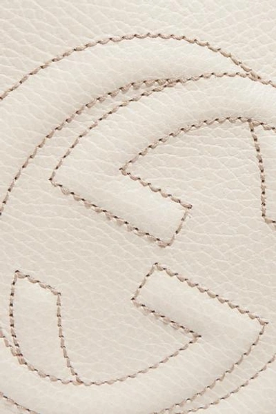Shop Gucci Soho Disco Textured-leather Shoulder Bag In White