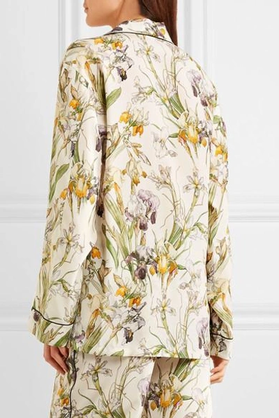 Shop Alexander Mcqueen Floral-print Silk Crepe De Chine Shirt