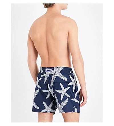 Shop Vilebrequin Starlette Glow-in-the-dark Swim Shorts In Navy