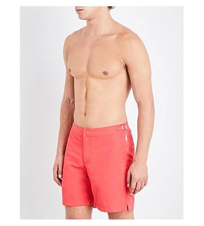 Shop Orlebar Brown Bulldog Swim Shorts In Raspberry