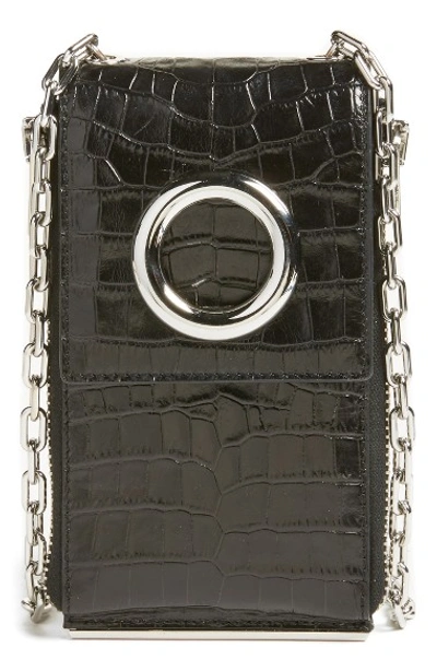 Alexander Wang Riot Leather Wallet On A Chain In Black