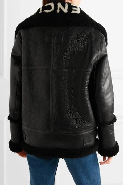 Shop Balenciaga Le Bombardier Oversized Shearling Jacket