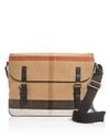 BURBERRY Baildon Check Messenger Bag,2527277BLACK