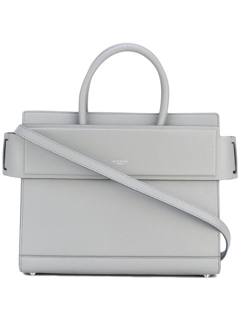 Givenchy Ladies Pearl Grey Stylish Horizon Leather Shoulder Bag | ModeSens