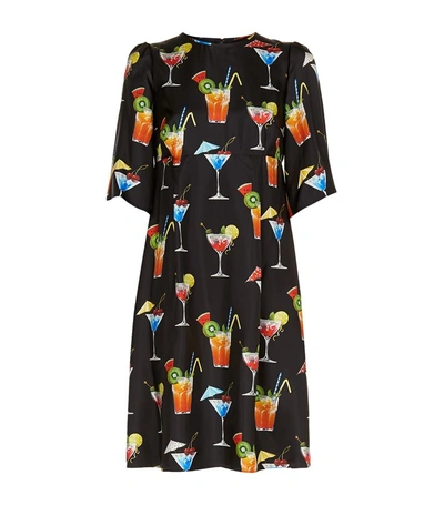 Shop Dolce & Gabbana Cocktail Print Shift Dress In Multi