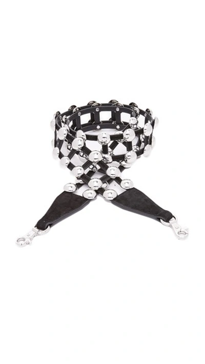 Alexander Wang Dome Stud Cage Bag Strap In Black