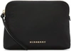 Burberry Black Logo Cosmetic Case In Ink Blue