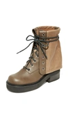 See By Chloé Katerina Combat Boots In Kaki