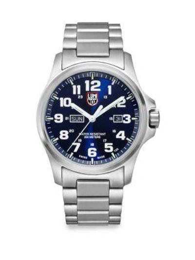 Shop Luminox Illuminated 24/7 Collection Bracelet Watch In Silver