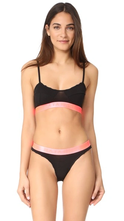 Baja East X Related Garments Bra In Black/pink