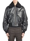 HAIDER ACKERMANN Shearling-Trim Leather Bomber Jacket