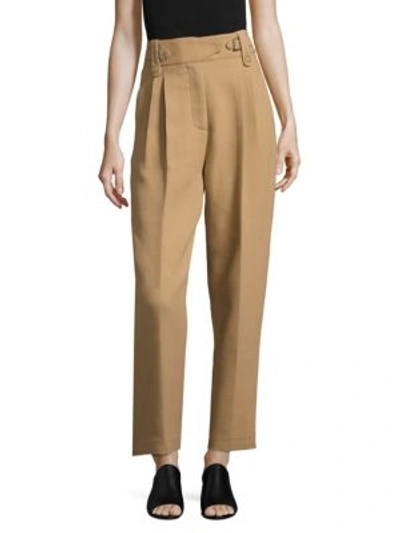 3.1 Phillip Lim / フィリップ リム Belted Double-crepe Trousers In Camel