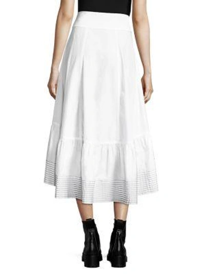 Shop 3.1 Phillip Lim Victorian-waist Poplin Skirt In White