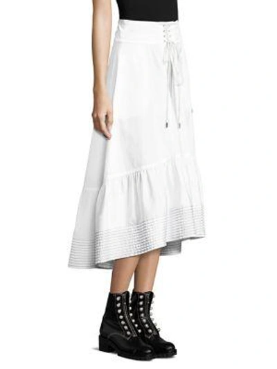 Shop 3.1 Phillip Lim Victorian-waist Poplin Skirt In White