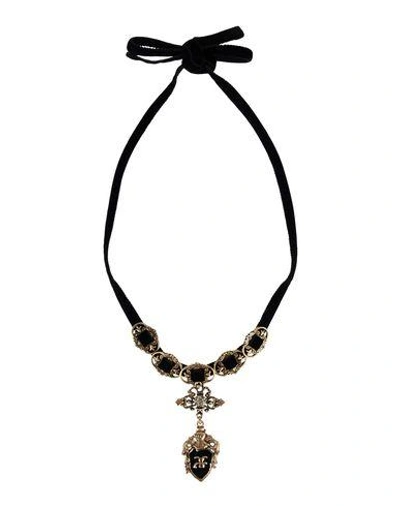 Alberta Ferretti Necklaces In Black