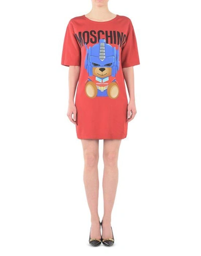 Shop Moschino Minidresses In Red
