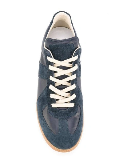 Shop Maison Margiela Lace-up Sneakers - Blue