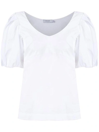 Shop Isolda Puffy Sleeves Blouse In White