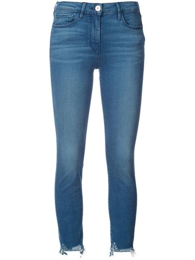 Shop 3x1 Skinny Crop Jeans - Blue