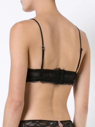 Shop Giambattista Valli Sheer Lace Bra - Black