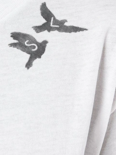 Shop Saint Laurent Bird Print T-shirt