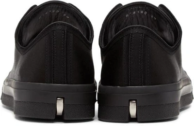 Shop Alexander Mcqueen Black Satin Low Cut Sneakers In 1000 - Blk/blk/blk/b