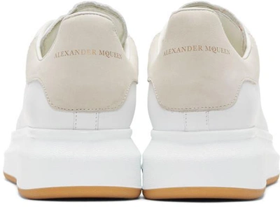 Shop Alexander Mcqueen White & Beige Oversized Sneakers