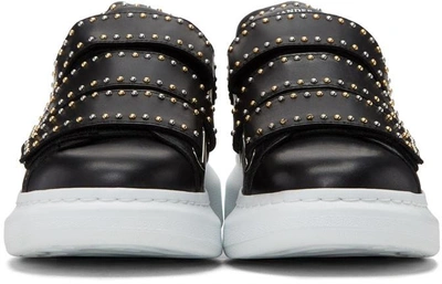 Shop Alexander Mcqueen Black Studded Straps Oversized Sneakers In 1000 - Black