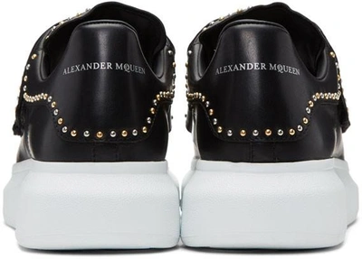 Shop Alexander Mcqueen Black Studded Straps Oversized Sneakers In 1000 - Black