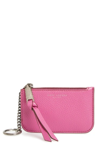 Marc Jacobs Recruit Leather Key Case In Lilac