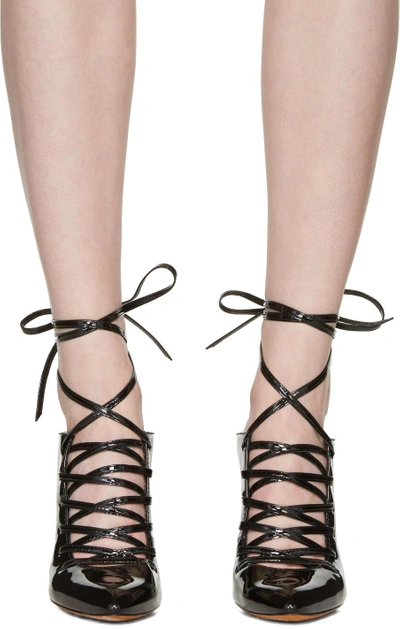 Shop Givenchy Black Lace-up Heels