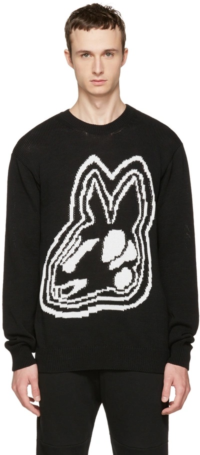 Mcq By Alexander Mcqueen Black Intarsia Bunny Sweater