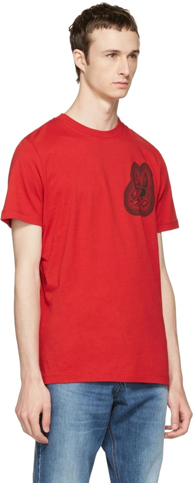 Shop Mcq By Alexander Mcqueen Red Bunny T-shirt