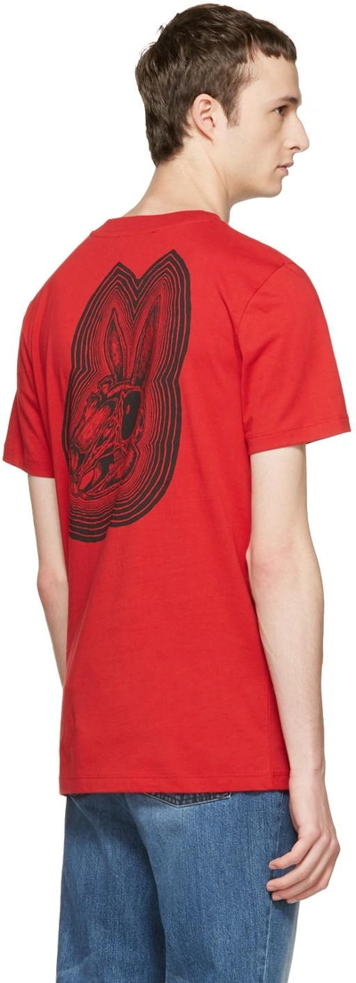 Shop Mcq By Alexander Mcqueen Red Bunny T-shirt