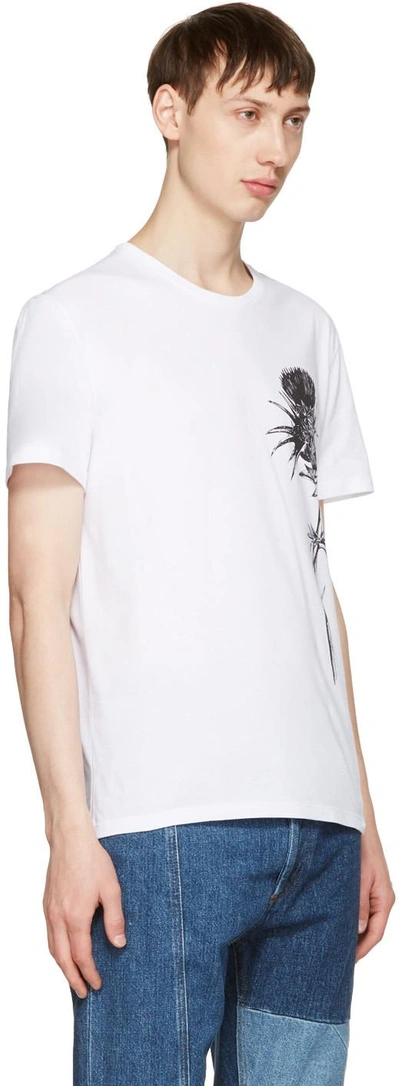 Shop Alexander Mcqueen White Thistle T-shirt