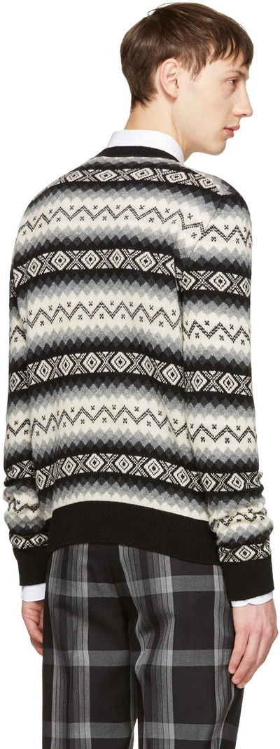 Alexander Mcqueen Black & Beige Cashmere Sweater | ModeSens