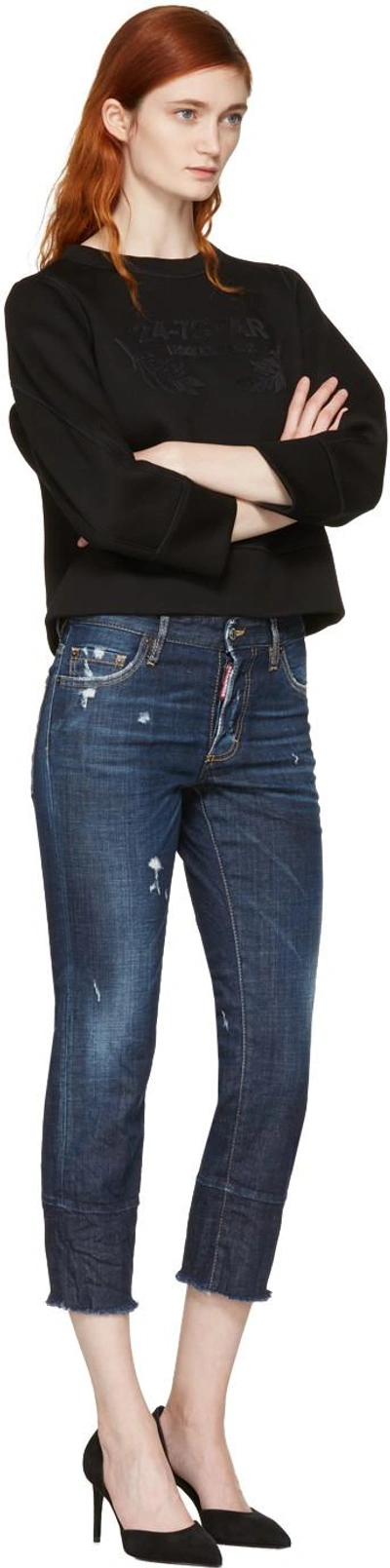 Shop Dsquared2 Blue Boyfriend Jeans